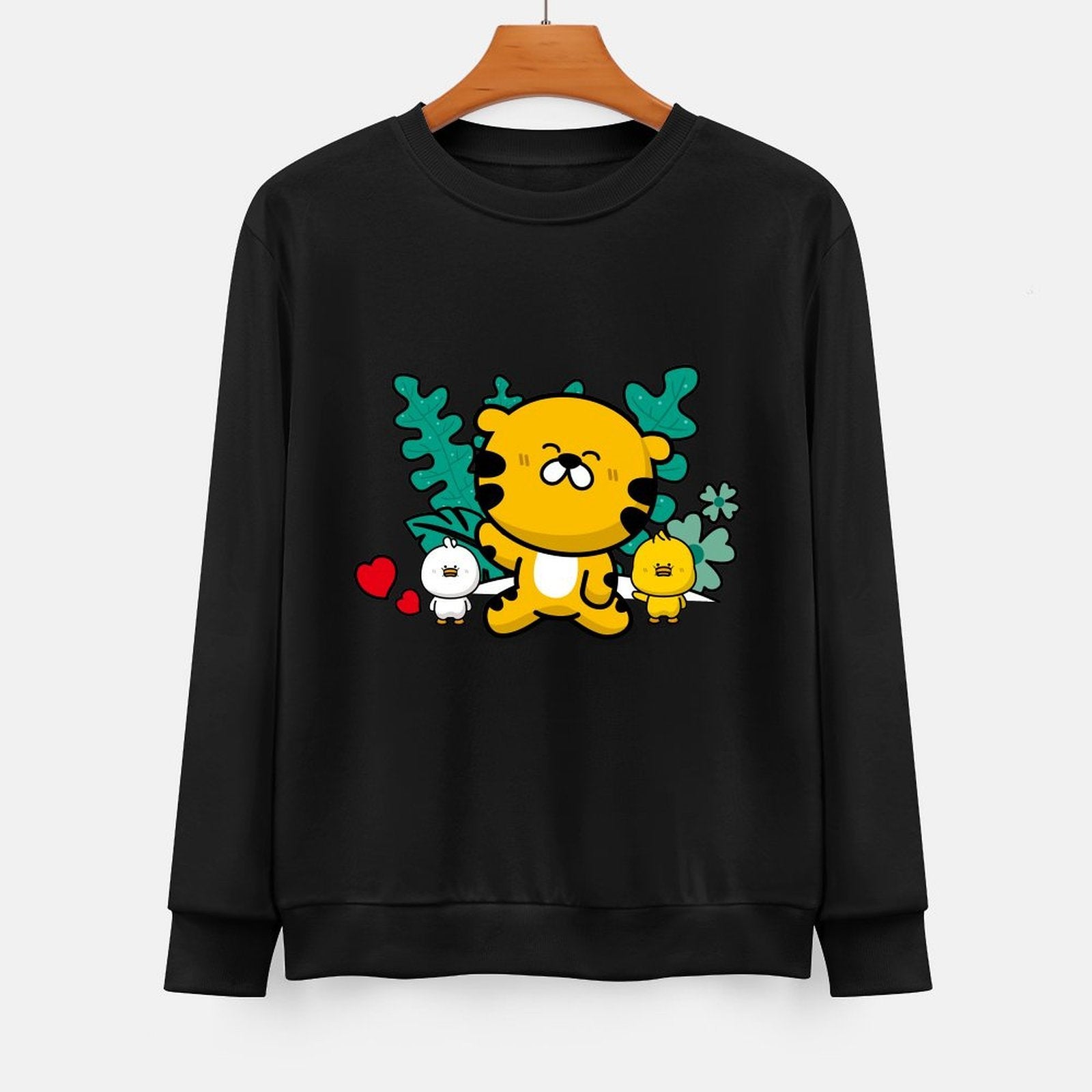 Front Patterned Long Sleeve TopCotton Performance